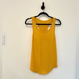 Lululemon cotton tank mustard yellow size 6